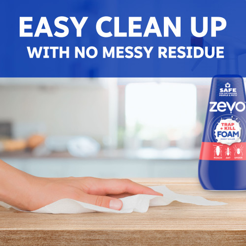 Zevo Trap & Kill Foam Insect Killer for Roaches & Spiders 12oz - Image 6